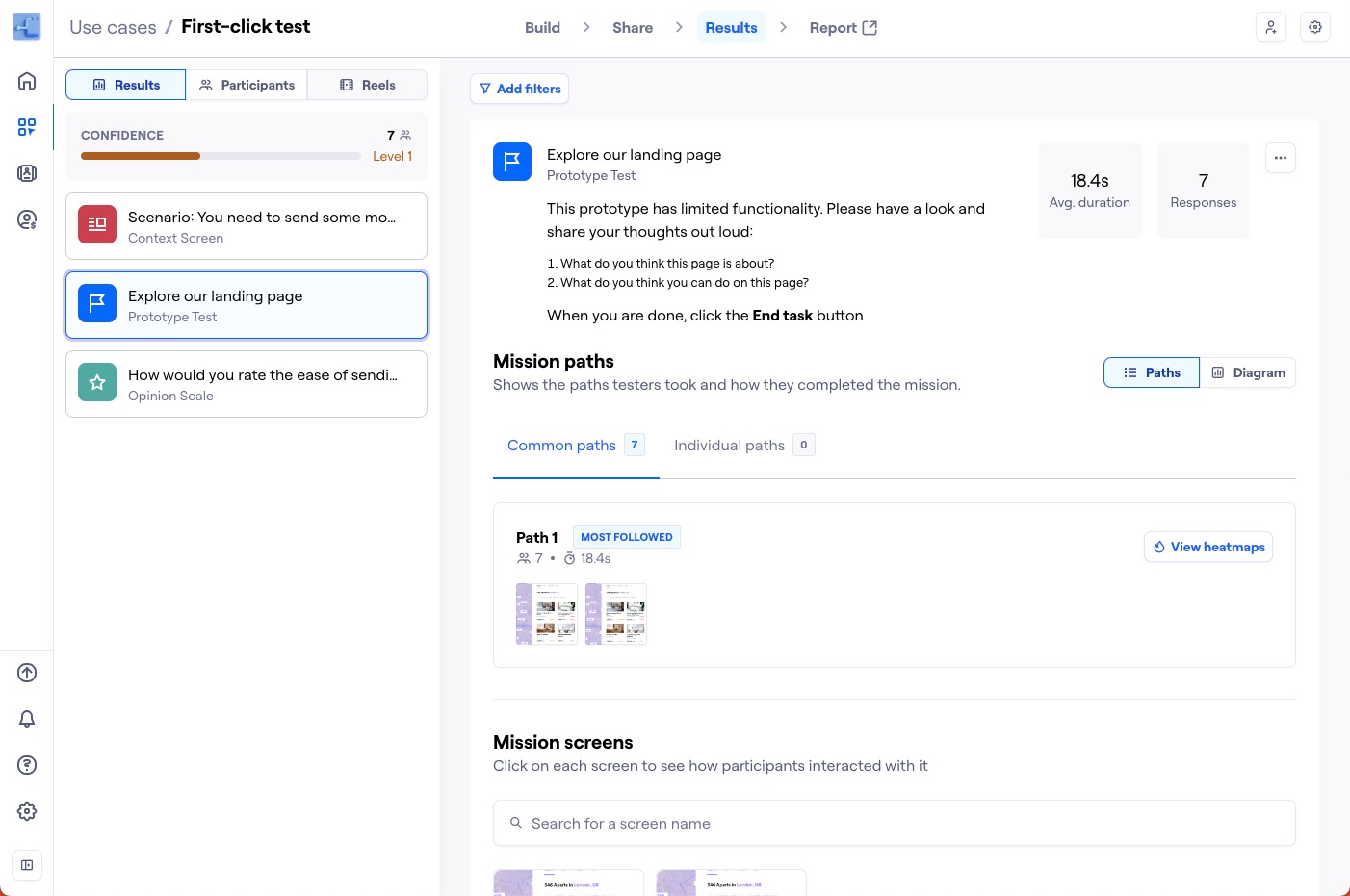 Creating a first-click test – Maze Help