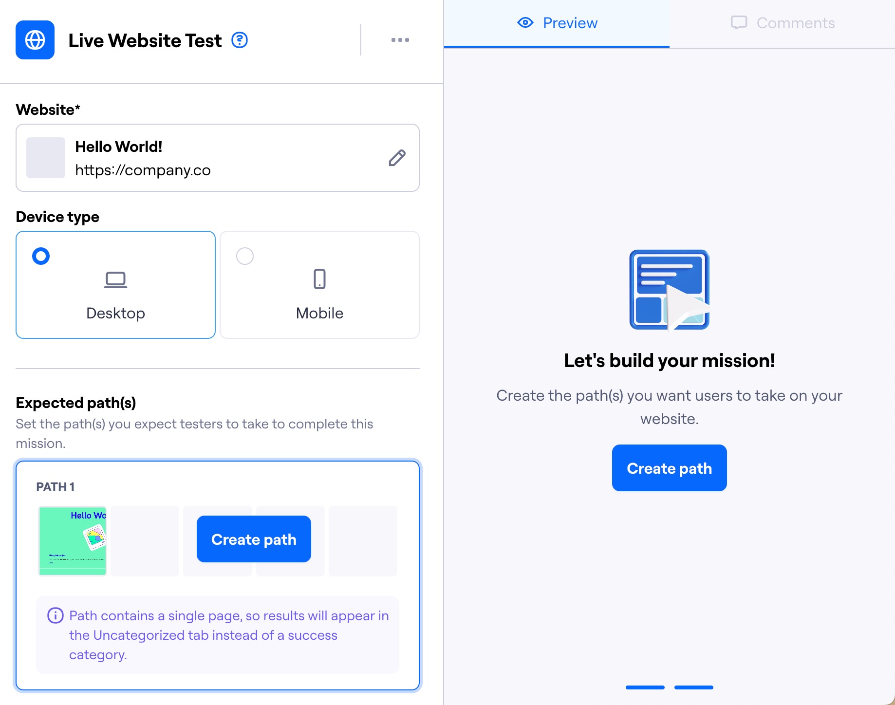 Run usability tests on your website – Maze Help