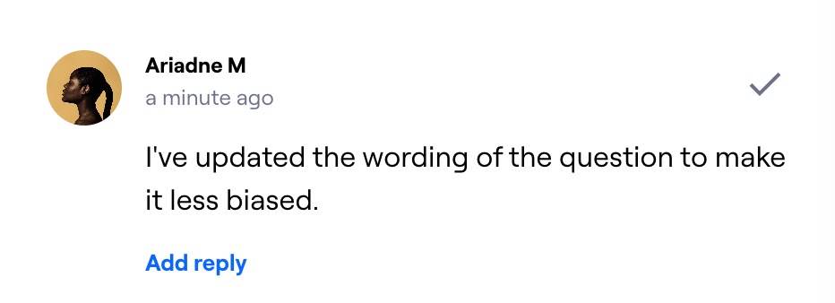 Solving a comment
