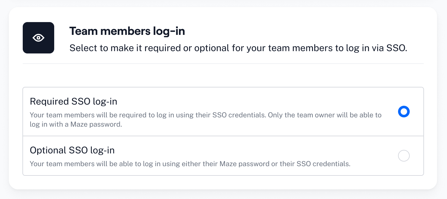maze-team-settings-sso-optional-or-mandatory.png